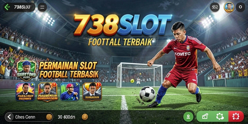 Tampilan gameplay menarik dari 738SLOT dengan tema Football.