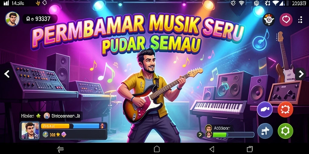 Screenshot utama 93337 menampilkan gameplay musik yang seru.