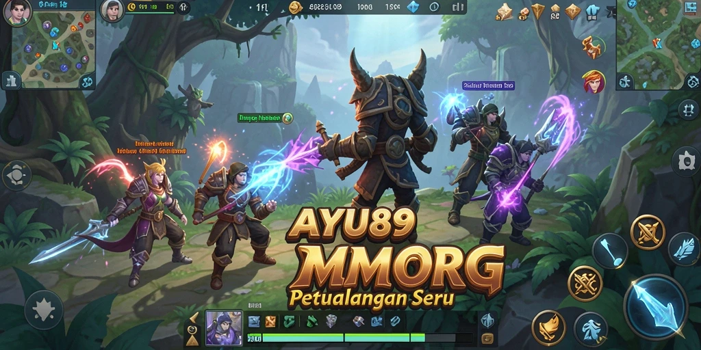 Screenshot gameplay AYU89 menampilkan aksi seru di dunia fantasi.