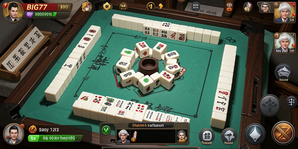 Screenshot BIG77 menampilkan gameplay Mahjong yang menarik dan penuh warna.