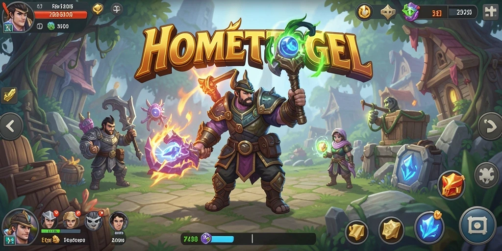 Tampak gameplay HOMETOGEL yang menampilkan pertarungan menarik dan dunia yang imersif.