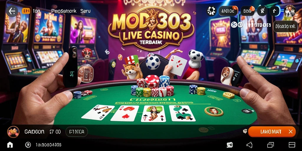 Tampilan gameplay Live Casino yang mendebarkan di MODE303.
