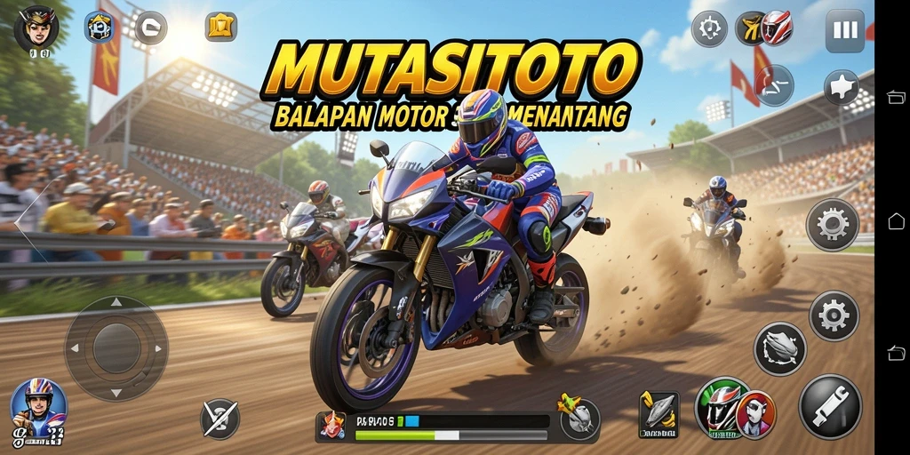 Tampilan gameplay menegangkan dalam MUTASITOTO yang memukau.