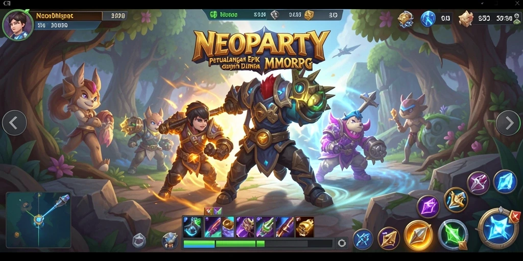 Tampilan gameplay seru dan interaksi pemain dalam NEOPARTY.