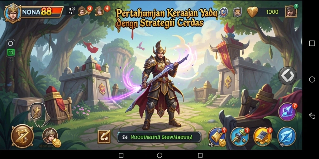 Screenshot menunjukkan aksi seru dalam game Tower Defense NONA88.