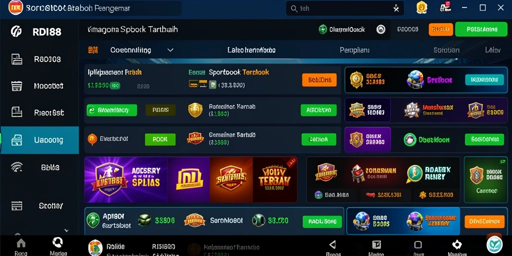 Tampilan gameplay Sportsbook yang menarik di RDI88.