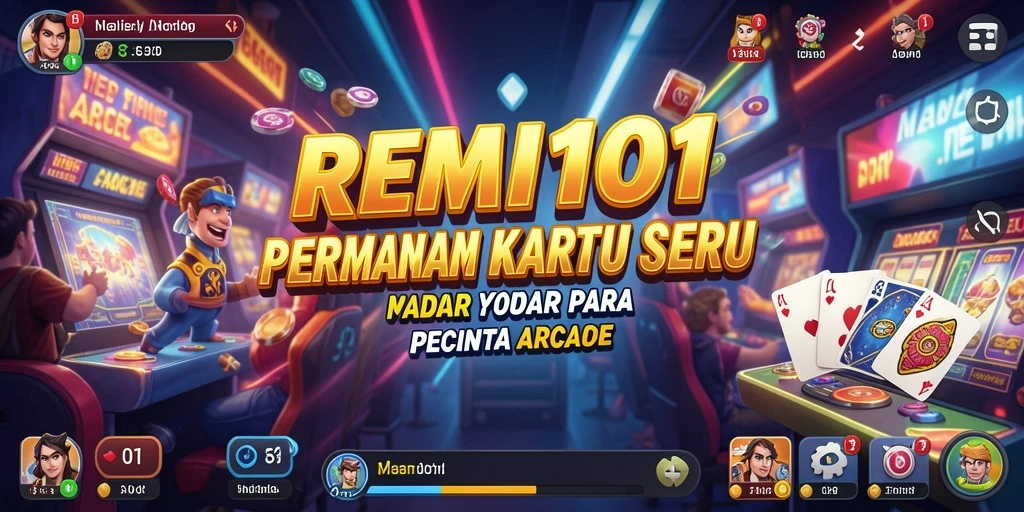 Screenshot REMI101 menunjukkan pemain bersaing dalam permainan kartu yang menarik.