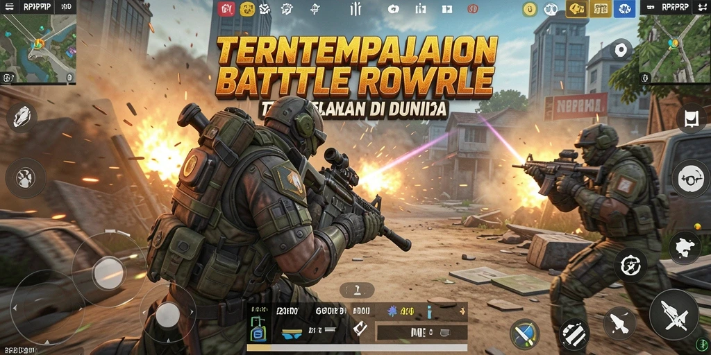Gameplay seru di RPRPRP dengan pertarungan Battle Royale yang menegangkan.