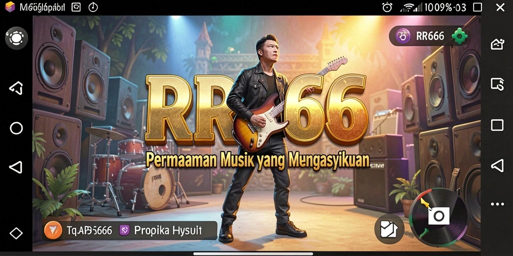 Tampilan gameplay menarik dari RR666 dengan berbagai lagu.