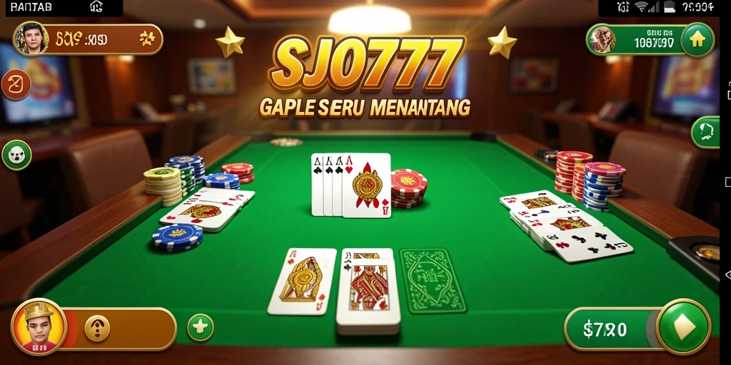 Tampilan gameplay menarik dari permainan Gaple SJO777.