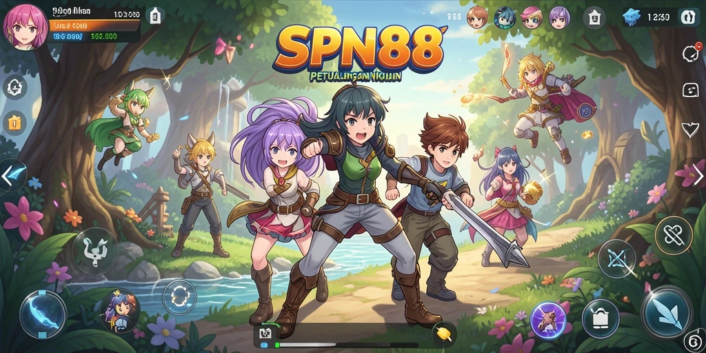 Tampilan screenshot SPN88 yang mengesankan dengan karakter Anime beraksi.