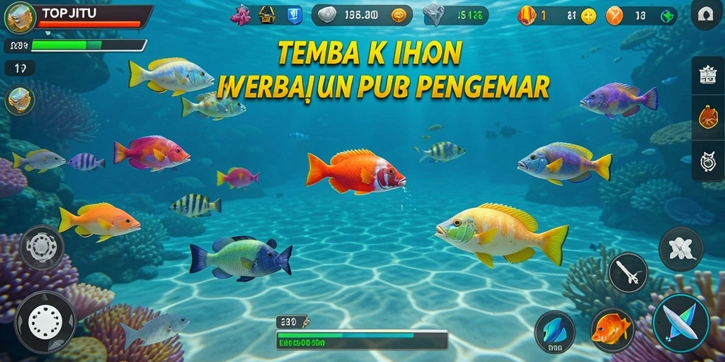 Tampilan seru gameplay Tembak Ikan di TOPJITU.